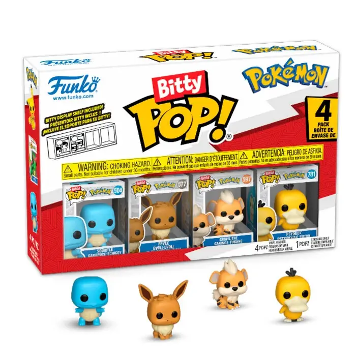 Blister 4 figures Bitty Funko POP Pokemon Squirtle