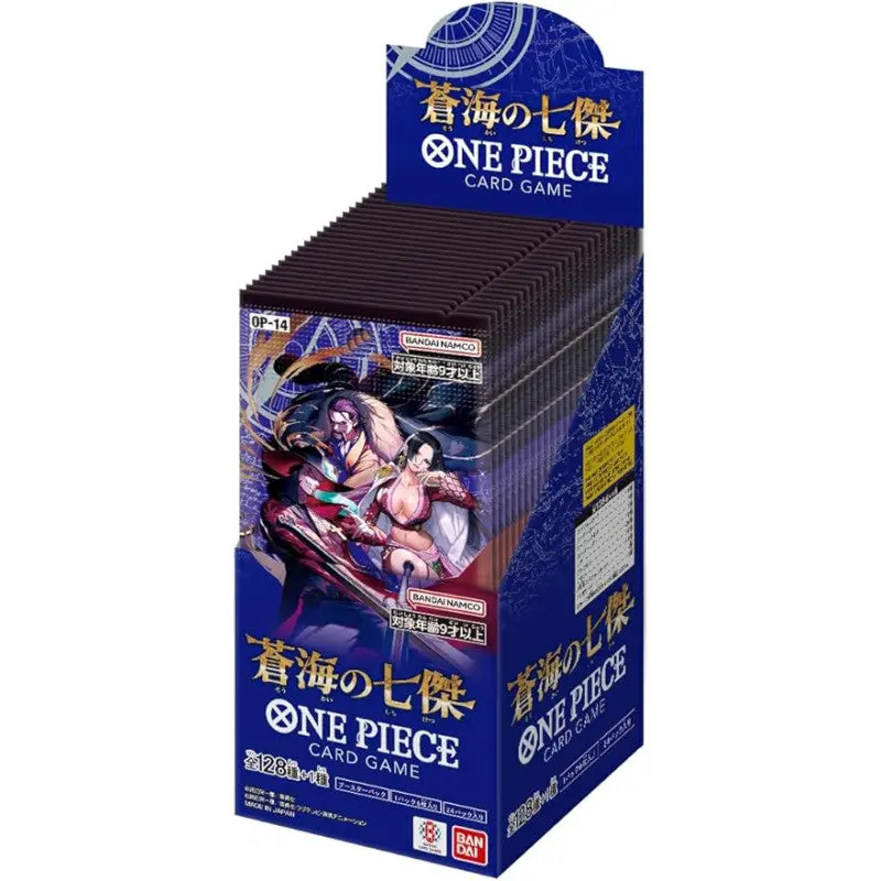 One Piece Card Game OP-14 The Azure Sea’s Seven Booster Box Japán